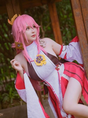 前羽Rissoft344『八重神子』 - 原神コスプレ写真集_25