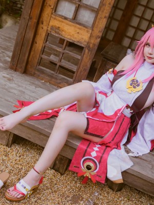 前羽Rissoft344『八重神子』 - 原神コスプレ写真集_35