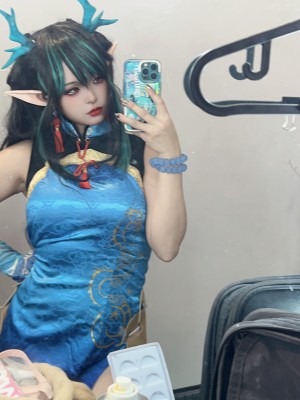 [阿呀被发现了Aya&小和甜酒] 年夕旗袍双人御守_150