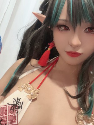 [阿呀被发现了Aya&小和甜酒] 年夕旗袍双人御守_170