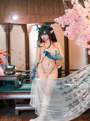 [阿呀被发现了Aya&小和甜酒] 年夕旗袍双人御守_137