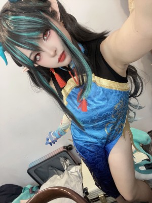 [阿呀被发现了Aya&小和甜酒] 年夕旗袍双人御守_152