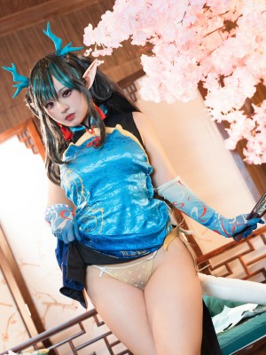 [阿呀被发现了Aya&小和甜酒] 年夕旗袍双人御守_080