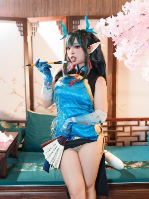 [阿呀被发现了Aya&小和甜酒] 年夕旗袍双人御守_064