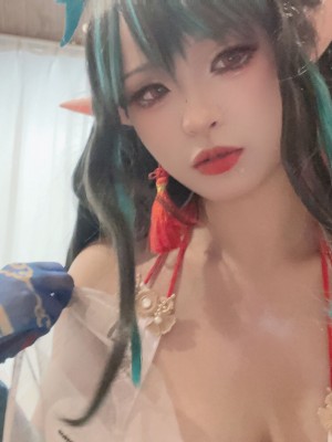 [阿呀被发现了Aya&小和甜酒] 年夕旗袍双人御守_179