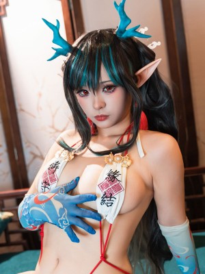 [阿呀被发现了Aya&小和甜酒] 年夕旗袍双人御守_118