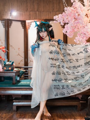 [阿呀被发现了Aya&小和甜酒] 年夕旗袍双人御守_136