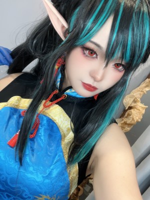 [阿呀被发现了Aya&小和甜酒] 年夕旗袍双人御守_144