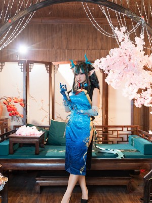 [阿呀被发现了Aya&小和甜酒] 年夕旗袍双人御守_058