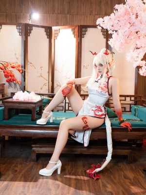 [阿呀被发现了Aya&小和甜酒] 年夕旗袍双人御守_018