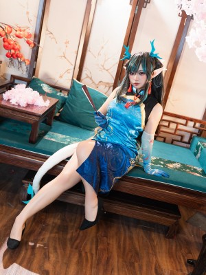 [阿呀被发现了Aya&小和甜酒] 年夕旗袍双人御守_049