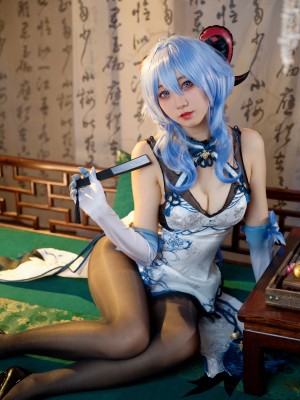 屑雪雪鸭 - 甘雨青花瓷旗袍[50P-199MB]_21