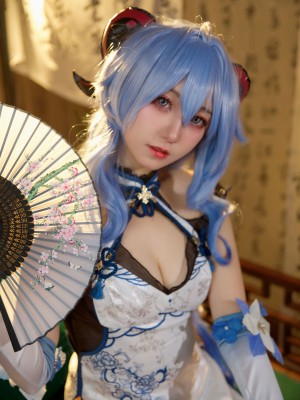 屑雪雪鸭 - 甘雨青花瓷旗袍[50P-199MB]_35