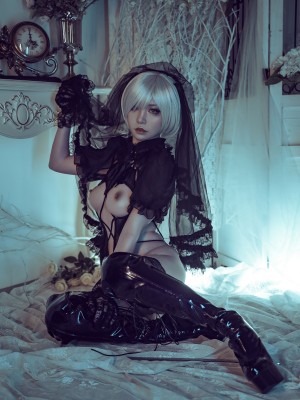 爆机少女喵小吉 – 2B (NieR) Black Bride_26