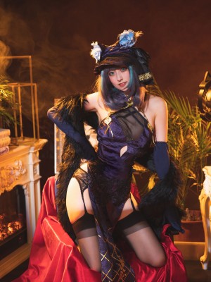 冬马路纱 柴郡旗袍_15