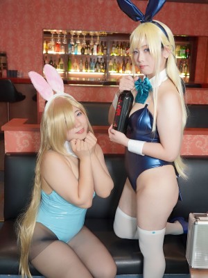 Wバニー潜入捜査ご奉仕ハーレム３Pセックス ～アングラBARで乳も尻も丸出しにされパイパンま〇こに連続射精～ 【ブルーアー〇イブ飛鳥馬トキ＆一ノ瀬アスナ】_34