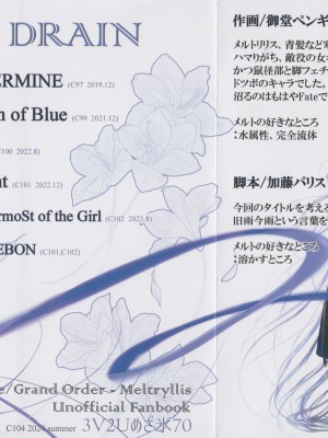 (C104) [3V2Uめざ氷70 (御堂ペンギン)] ALL DRAIN ～メルトリリス総集編～ (Fate／Grand Order)_212