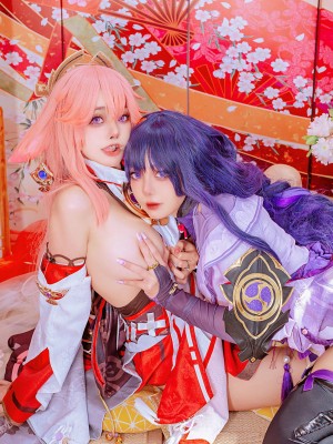 Byoru - Yae Miko x Raiden Shogun【Genshin Impact】_014