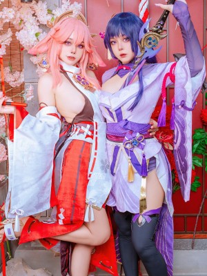 Byoru - Yae Miko x Raiden Shogun【Genshin Impact】_019