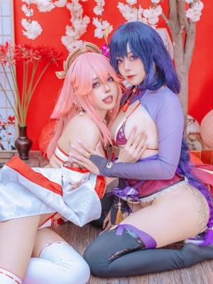 Byoru - Yae Miko x Raiden Shogun【Genshin Impact】_042