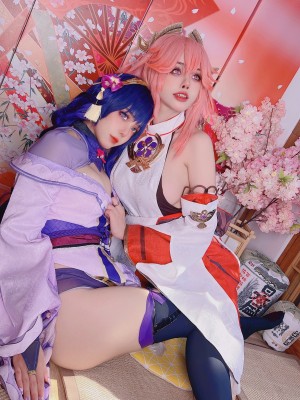 Byoru - Yae Miko x Raiden Shogun【Genshin Impact】_083