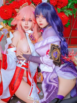 Byoru - Yae Miko x Raiden Shogun【Genshin Impact】_021