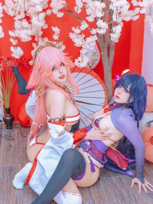 Byoru - Yae Miko x Raiden Shogun【Genshin Impact】_046