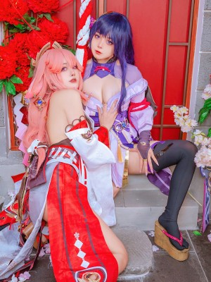 Byoru - Yae Miko x Raiden Shogun【Genshin Impact】_022