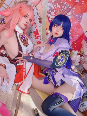 Byoru - Yae Miko x Raiden Shogun【Genshin Impact】_084