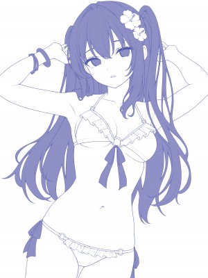 (C104)[モノ手紙 (かるたも)] えっちなおなかかんさつ。おなか×水着 2 [DL版]_47