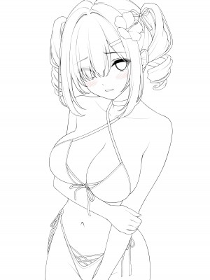 (C104)[モノ手紙 (かるたも)] えっちなおなかかんさつ。おなか×水着 2 [DL版]_29