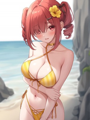 (C104)[モノ手紙 (かるたも)] えっちなおなかかんさつ。おなか×水着 2 [DL版]_30