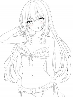 (C104)[モノ手紙 (かるたも)] えっちなおなかかんさつ。おなか×水着 2 [DL版]_41