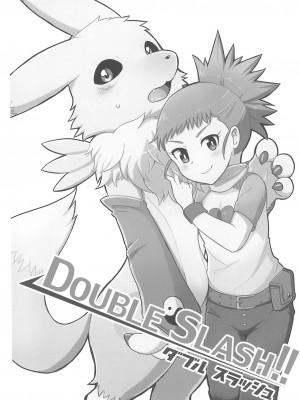 [猫环汉化] (関西!けもケット4) [38 (トラ猫)] DOUBLE SLASH!! | 双重抽換 (デジモンテイマーズ)_04