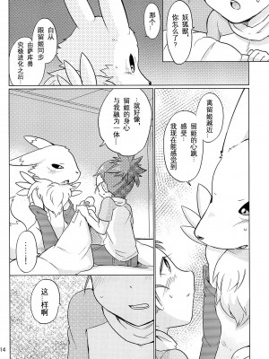 [猫环汉化] (関西!けもケット4) [38 (トラ猫)] DOUBLE SLASH!! | 双重抽換 (デジモンテイマーズ)_14