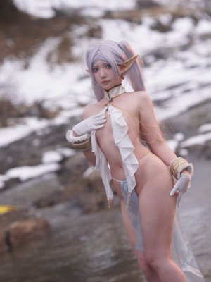 [阿呀被发现了Aya&小和甜酒] 雪山 菲伦&芙莉莲_92