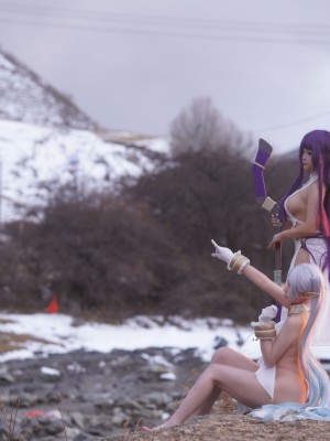 [阿呀被发现了Aya&小和甜酒] 雪山 菲伦&芙莉莲_91