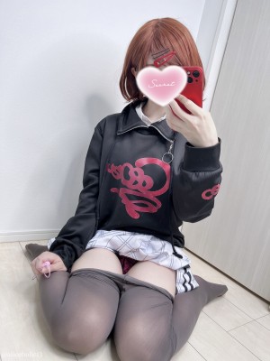 制服パーカータイツフェチ裏垢風写真＆破れタイツでずらし挿入バイブオナ3回イキミニ動画セット_62