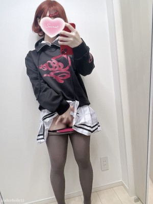 制服パーカータイツフェチ裏垢風写真＆破れタイツでずらし挿入バイブオナ3回イキミニ動画セット_11