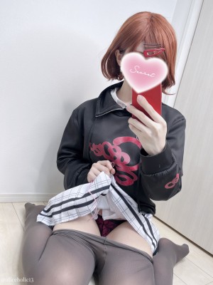 制服パーカータイツフェチ裏垢風写真＆破れタイツでずらし挿入バイブオナ3回イキミニ動画セット_63