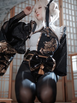 封疆疆v NIKKE 白兔布兰儿 和服_38