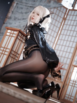 封疆疆v NIKKE 白兔布兰儿 和服_10