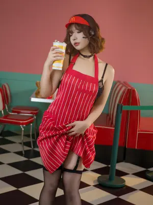 yuuhui玉汇 NO.35 麦当劳的女服务员_009