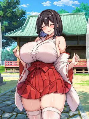 [アイル屋] 爆乳でむっちむちな巫女さんにアヘ顔オホ声で搾り取られるっ [DL版]_010