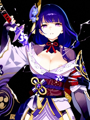 [junichoon] [PIXIV 200407] 雷電 [AI Generated] [無修正]_raiden shogun (16)