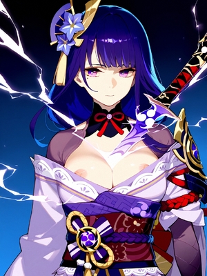 [junichoon] [PIXIV 200407] 雷電 [AI Generated] [無修正]_raiden shogun (17)