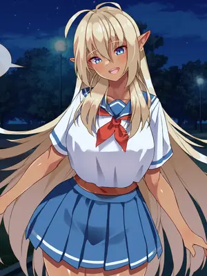 [朝風の雫 (朝風あびす)] 都合の良すぎるふたなりダークエルフJKが逆異世界転移してきた件 [羽喵个人翻译]_030