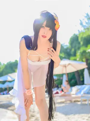 Natsuko夏夏子 - 碧蓝航线 比叡 泳装_24