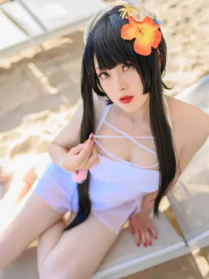 Natsuko夏夏子 - 碧蓝航线 比叡 泳装_12