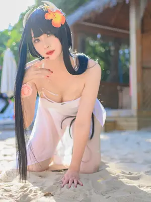 Natsuko夏夏子 - 碧蓝航线 比叡 泳装_19